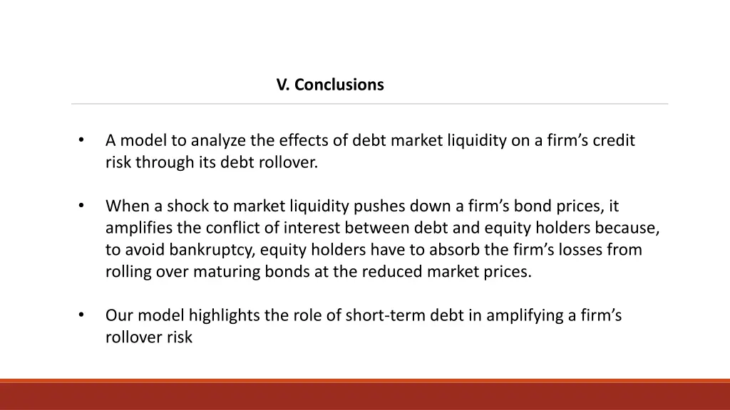 v conclusions
