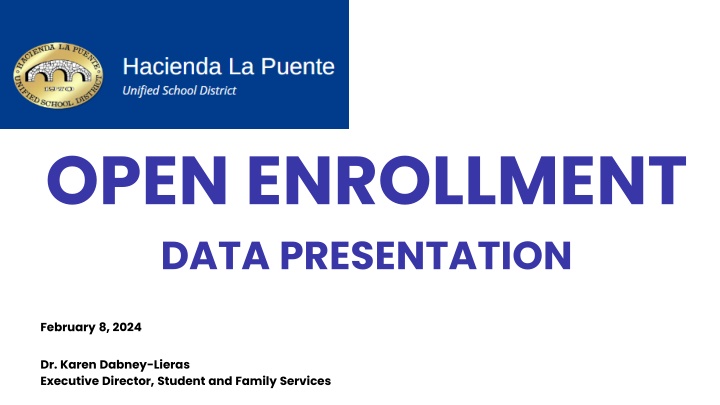 open enrollment data presentation