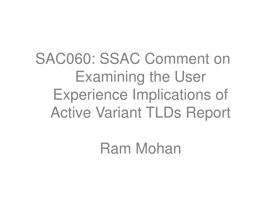 sac060 ssac comment on examining the user