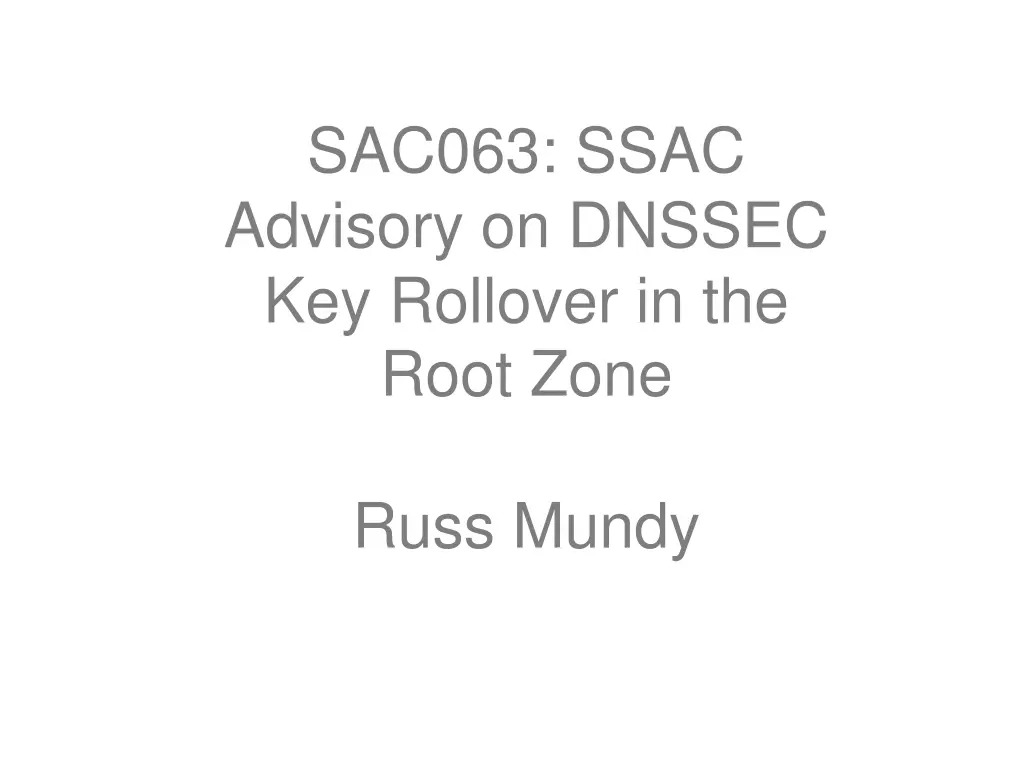 sac063 ssac advisory on dnssec key rollover