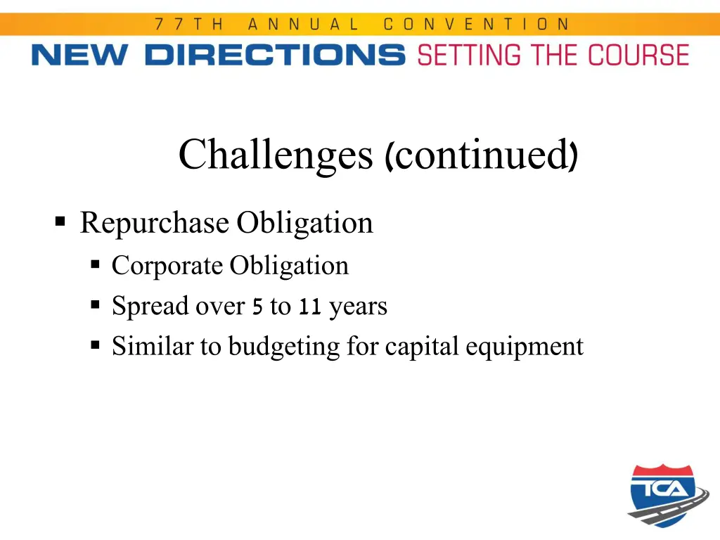 challenges continued