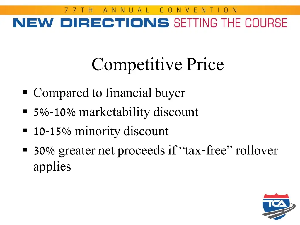 competitive price