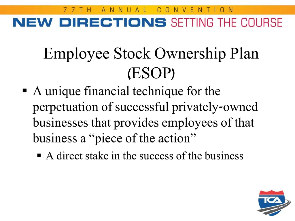 employee stock ownership plan esop a unique