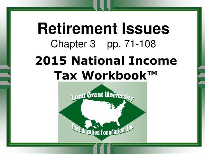 retirement issues chapter 3 2015 national income