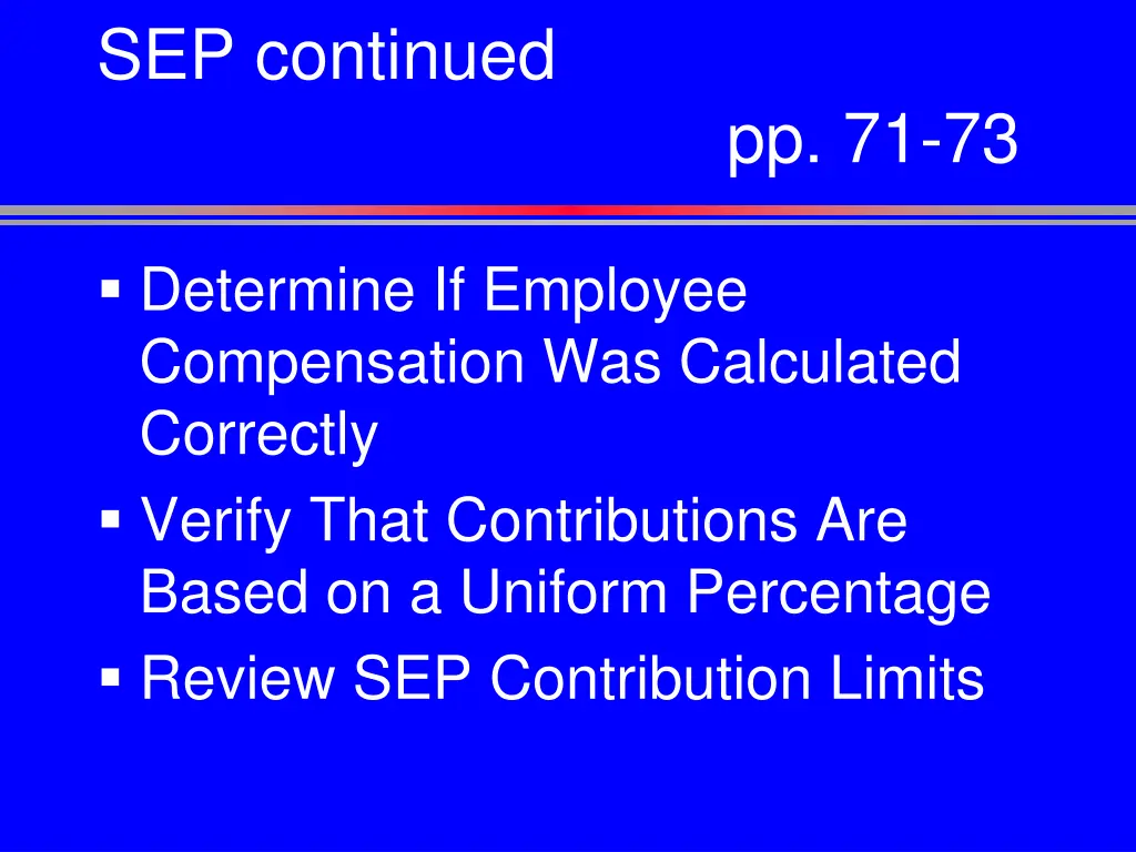 sep continued