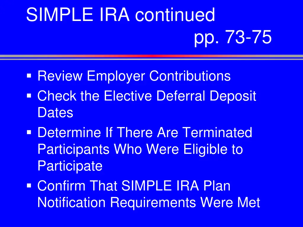 simple ira continued