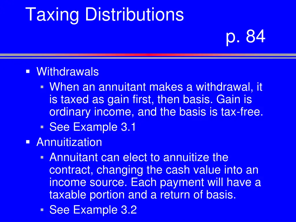 taxing distributions