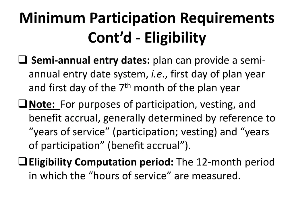minimum participation requirements cont 6