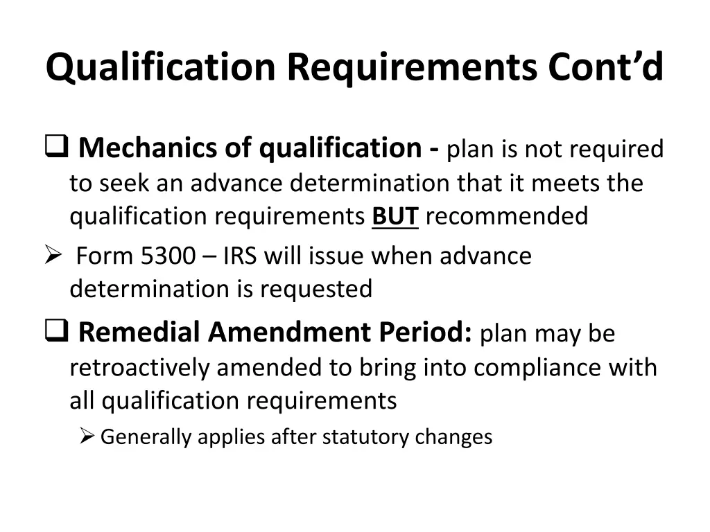 qualification requirements cont d 6