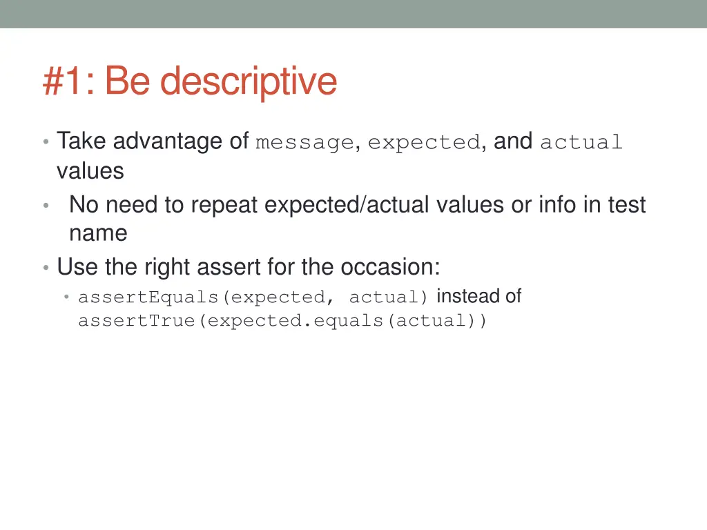 1 be descriptive 1
