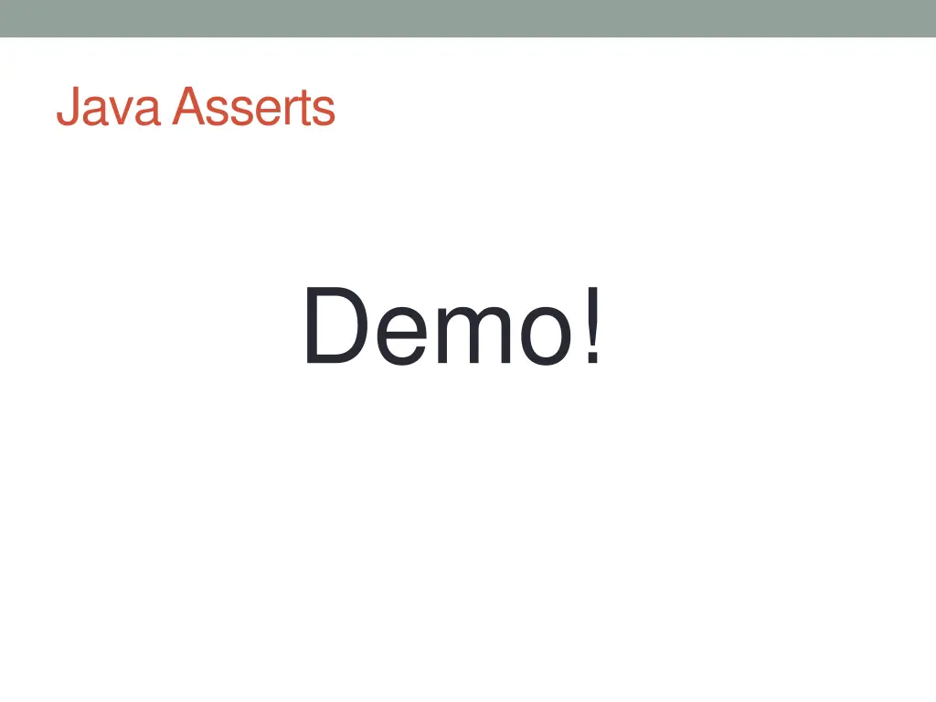 java asserts