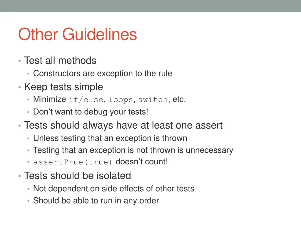 other guidelines
