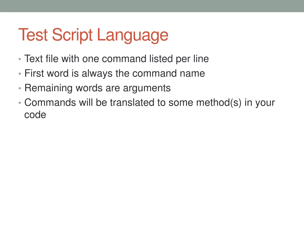 test script language