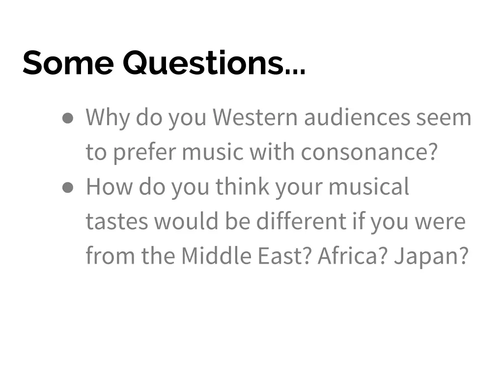 some questions 1