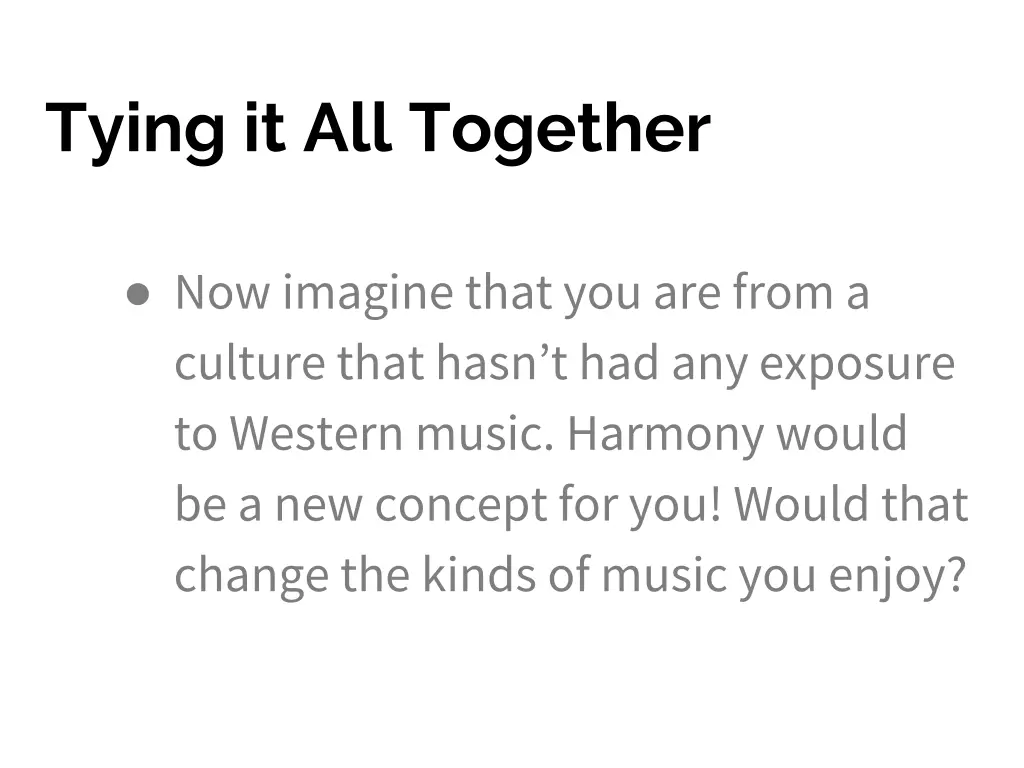 tying it all together 1