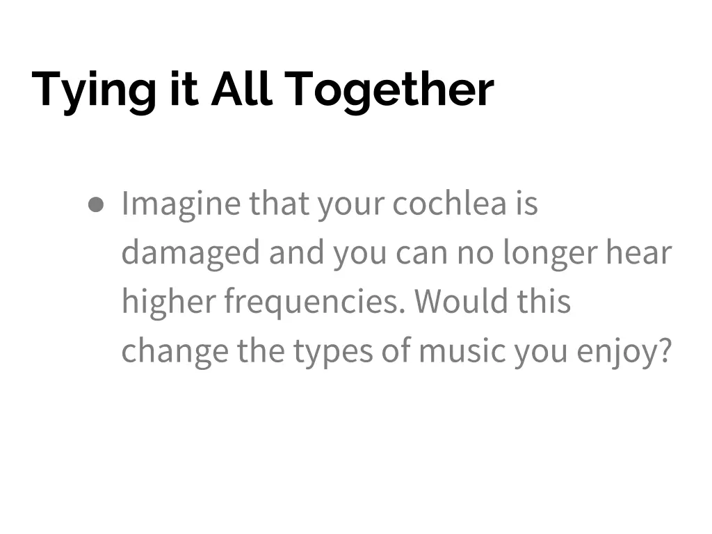 tying it all together