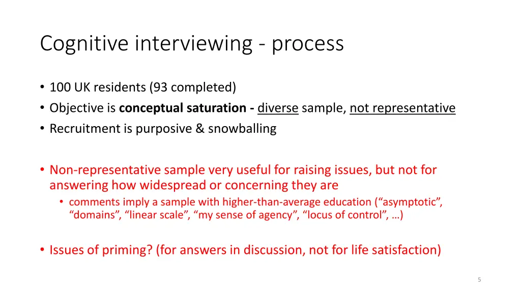 cognitive interviewing process