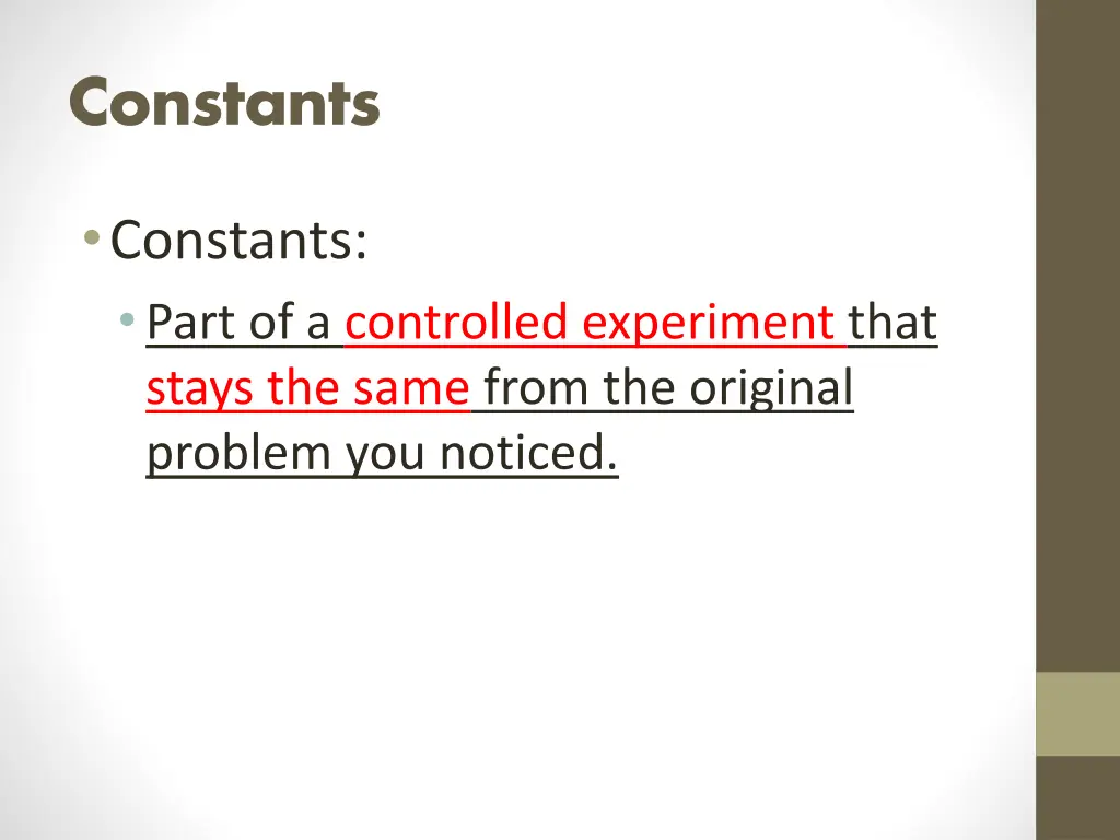 constants