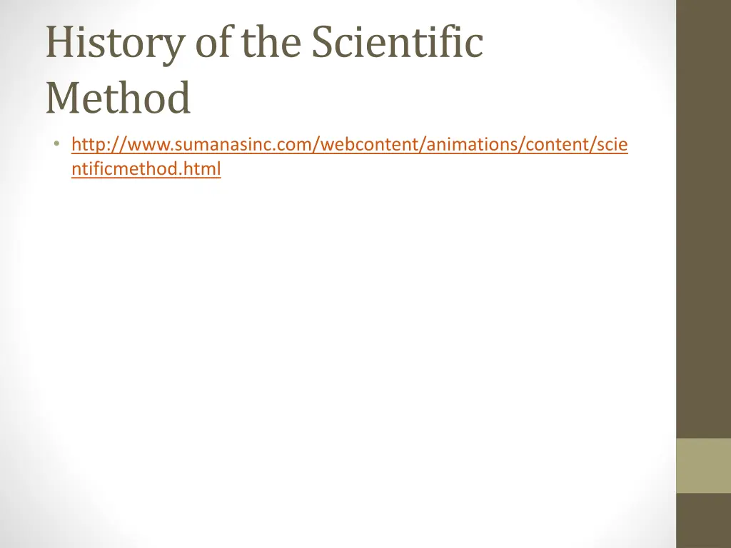 history of the scientific method http