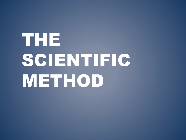 the scientific method