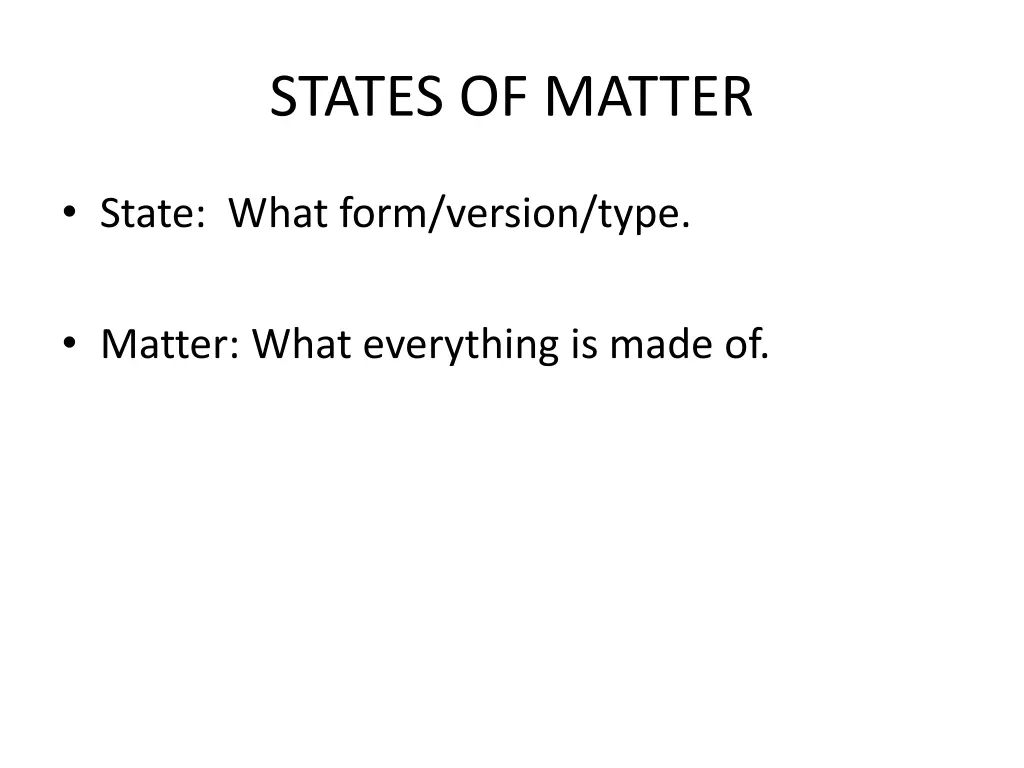 states of matter