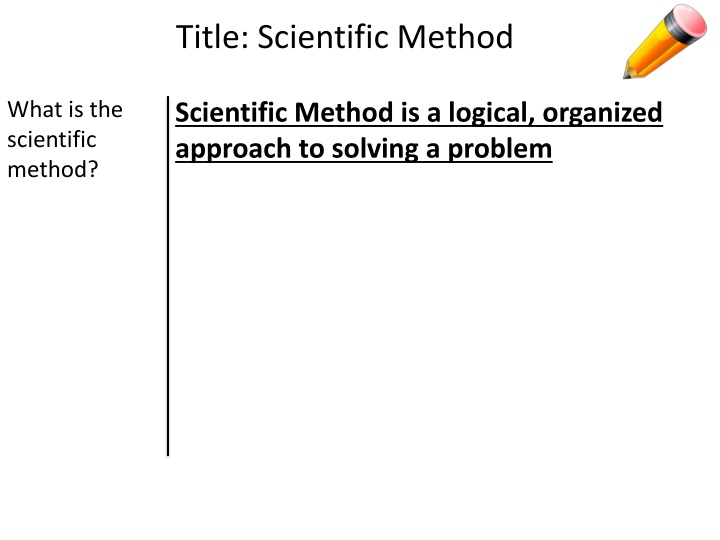 title scientific method