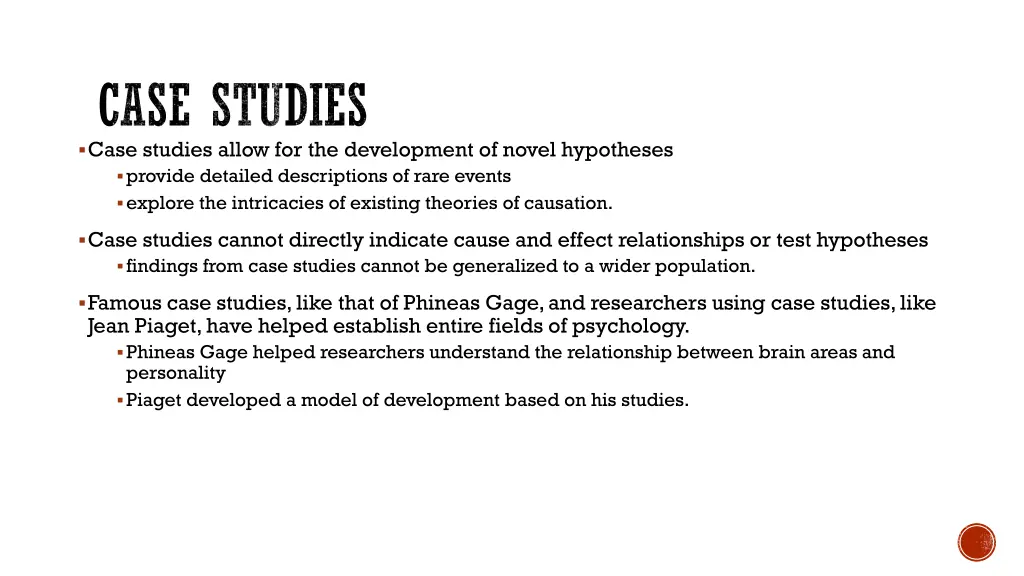 case studies case studies allow