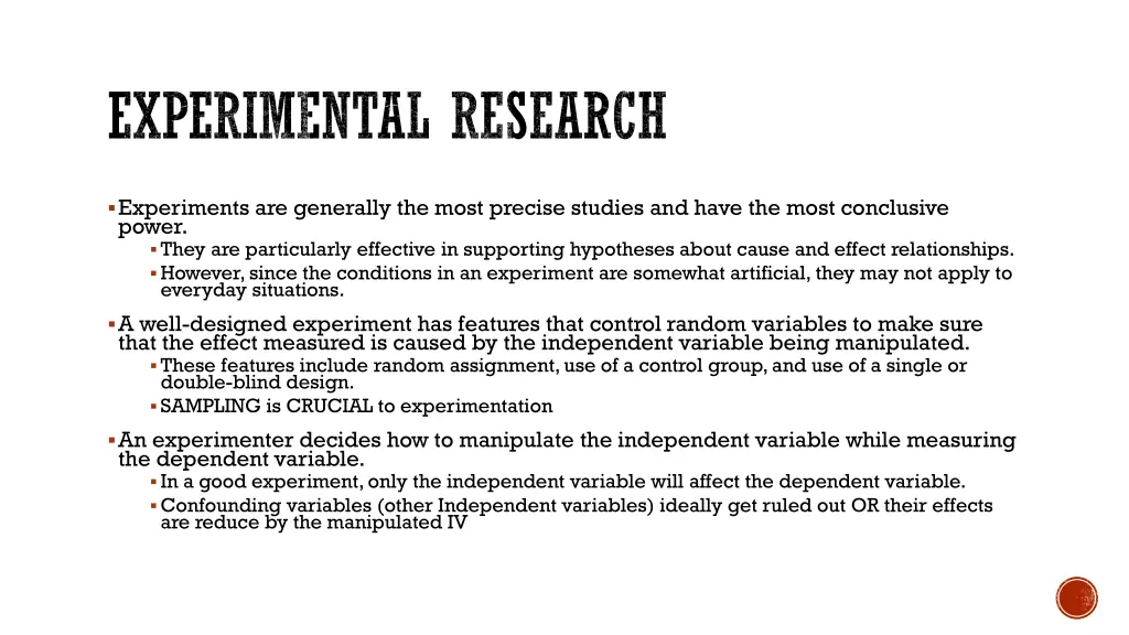 experimental research