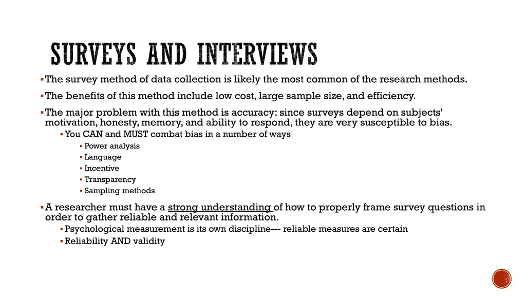 surveys and interviews the survey method of data