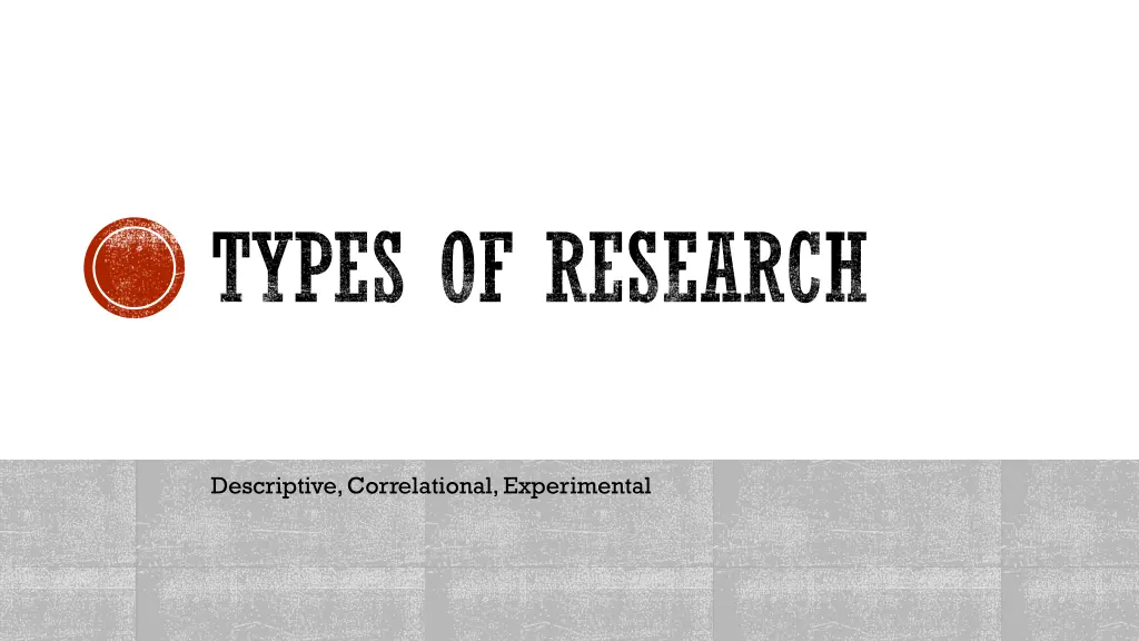 types of research