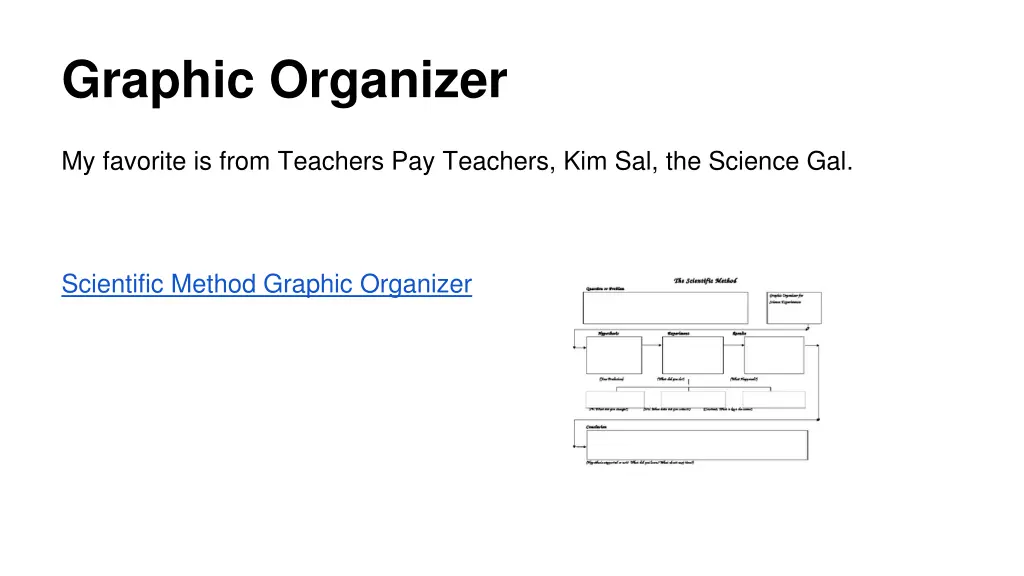 graphic organizer