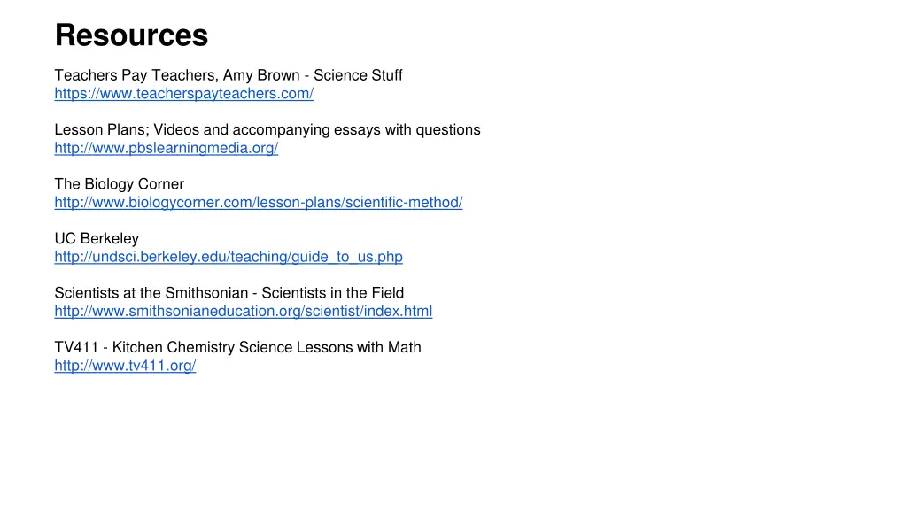 resources