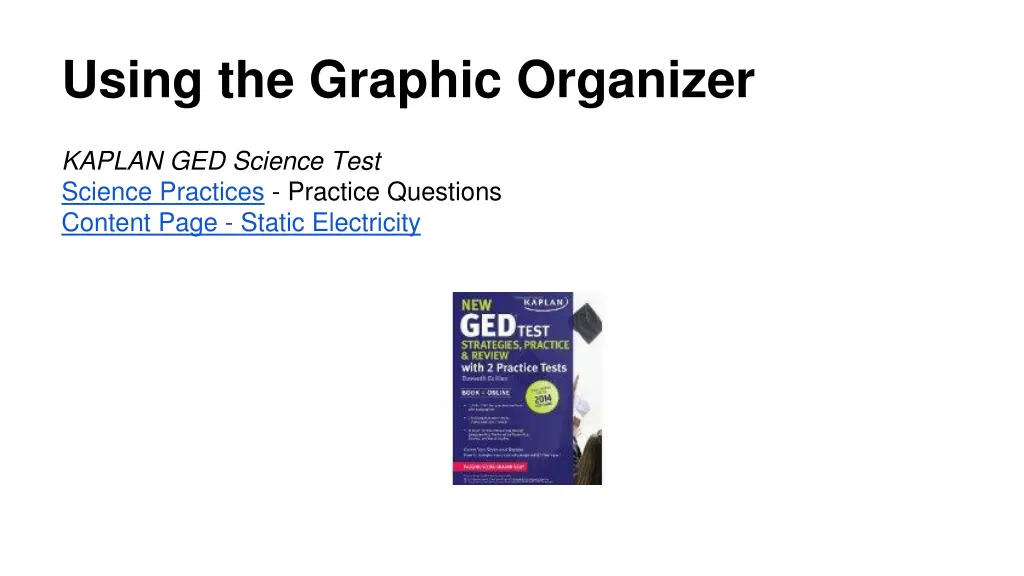 using the graphic organizer
