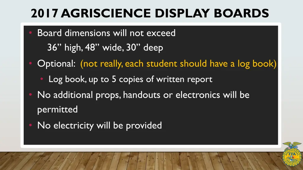 2017 agriscience display boards