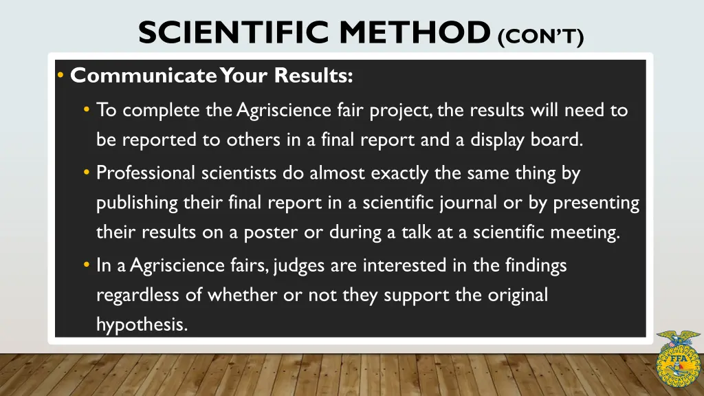 scientific method con t 1