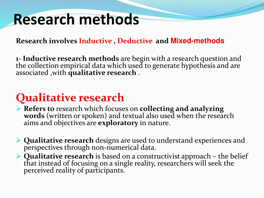 research methods