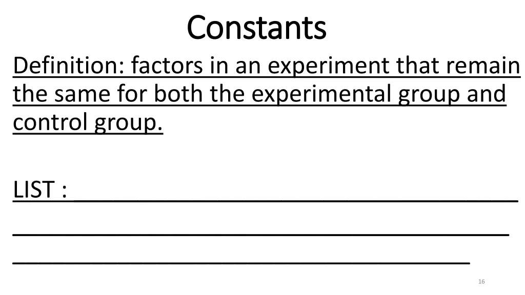 constants constants
