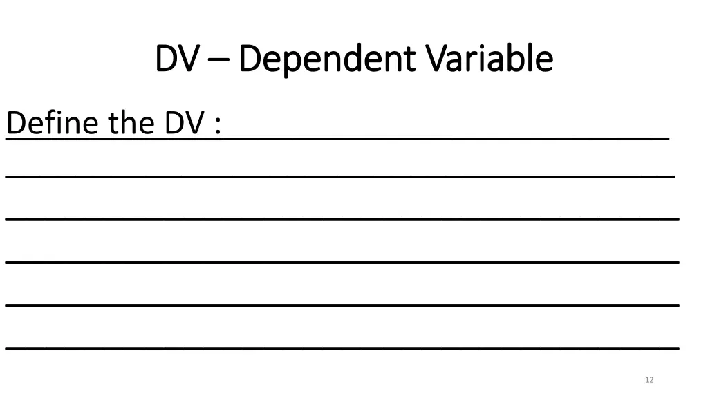 dv dv dependent variable dependent variable