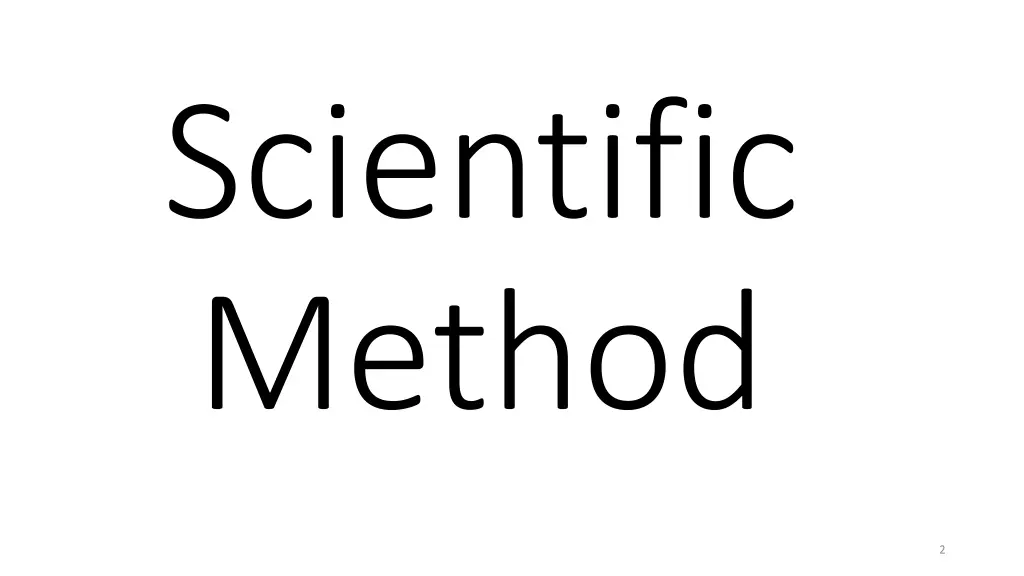 scientific method