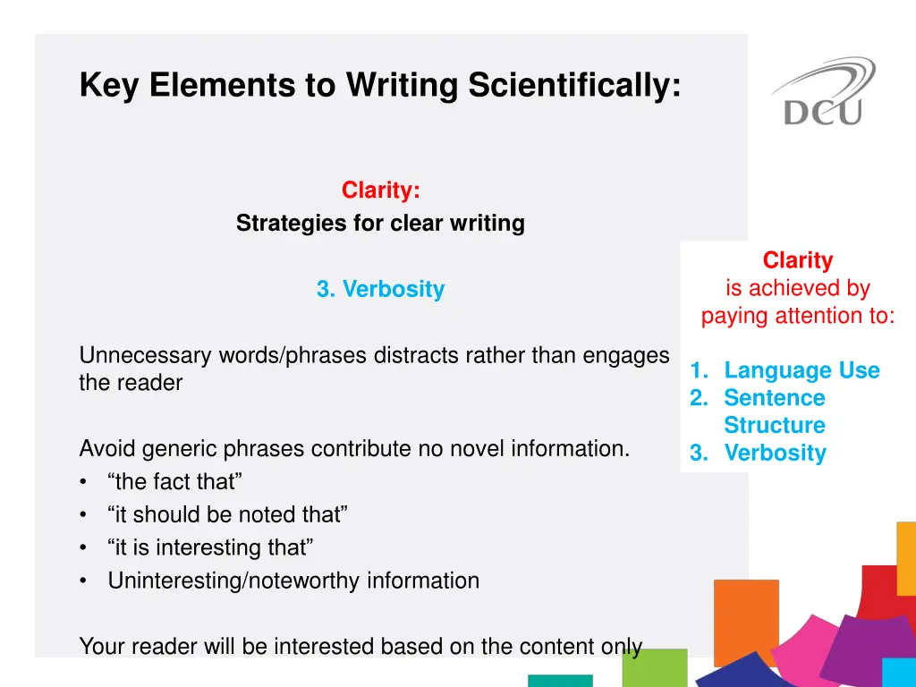 key elements to writing scientifically 10