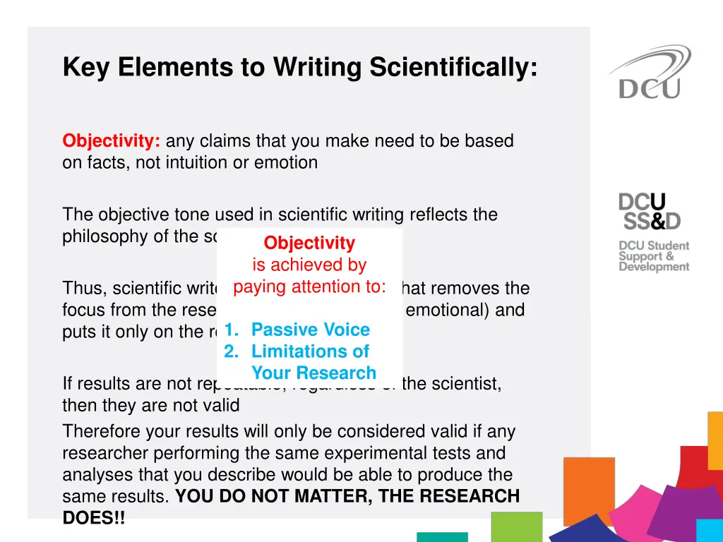 key elements to writing scientifically 11