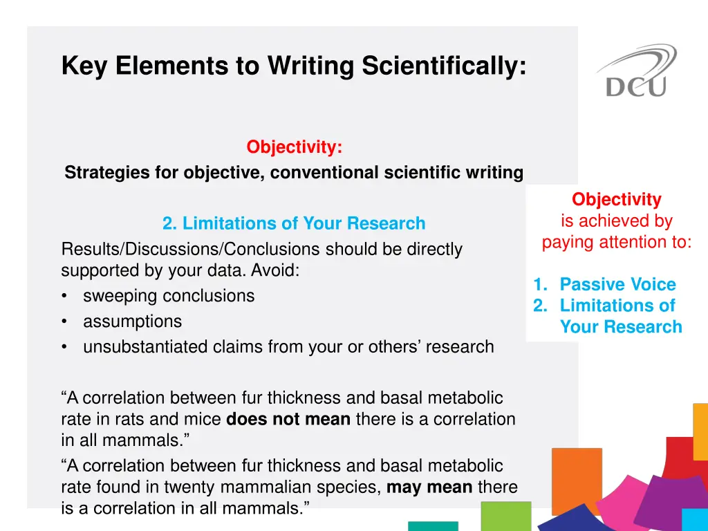 key elements to writing scientifically 13