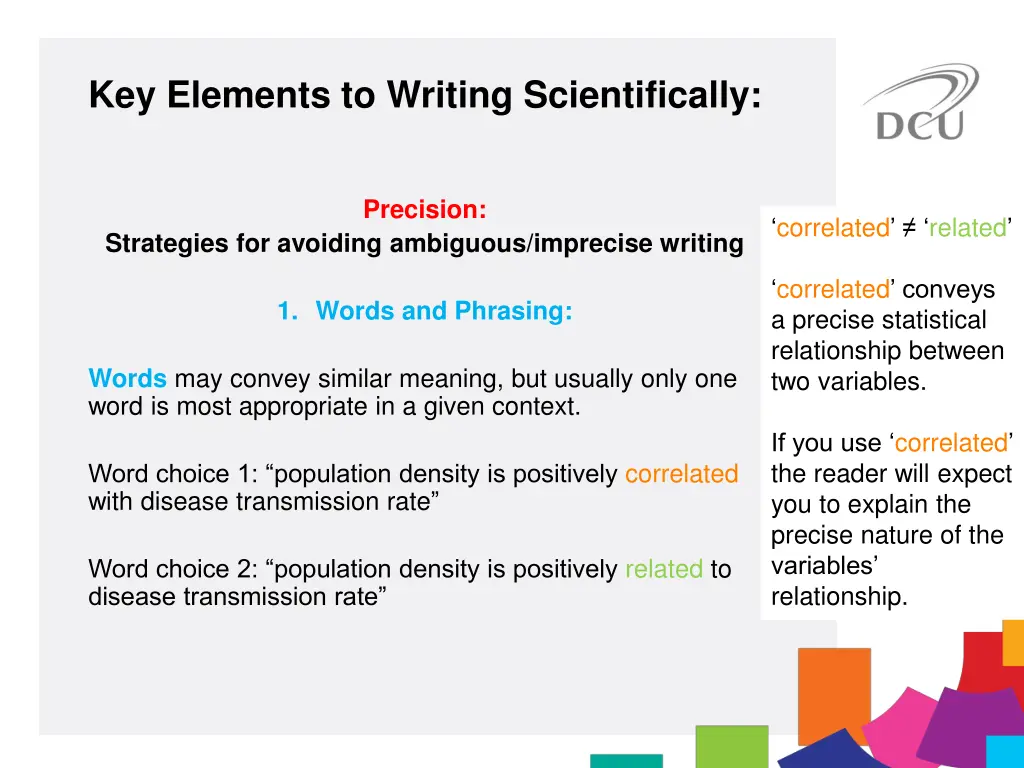 key elements to writing scientifically 2