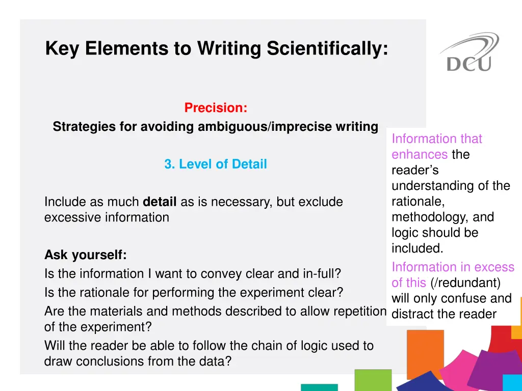 key elements to writing scientifically 5