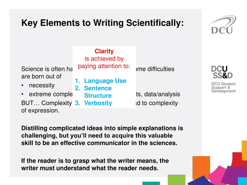 key elements to writing scientifically 7