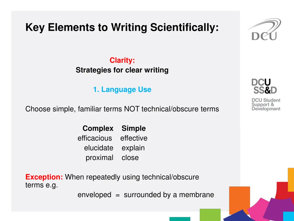 key elements to writing scientifically 8