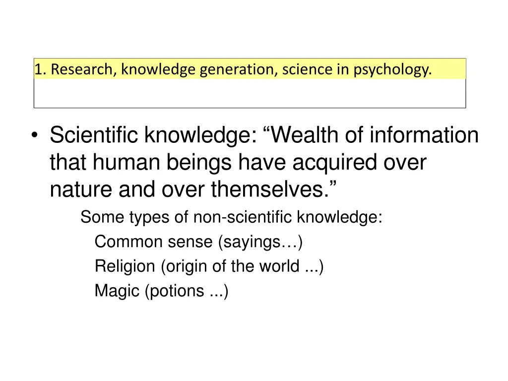 1 research knowledge generation science