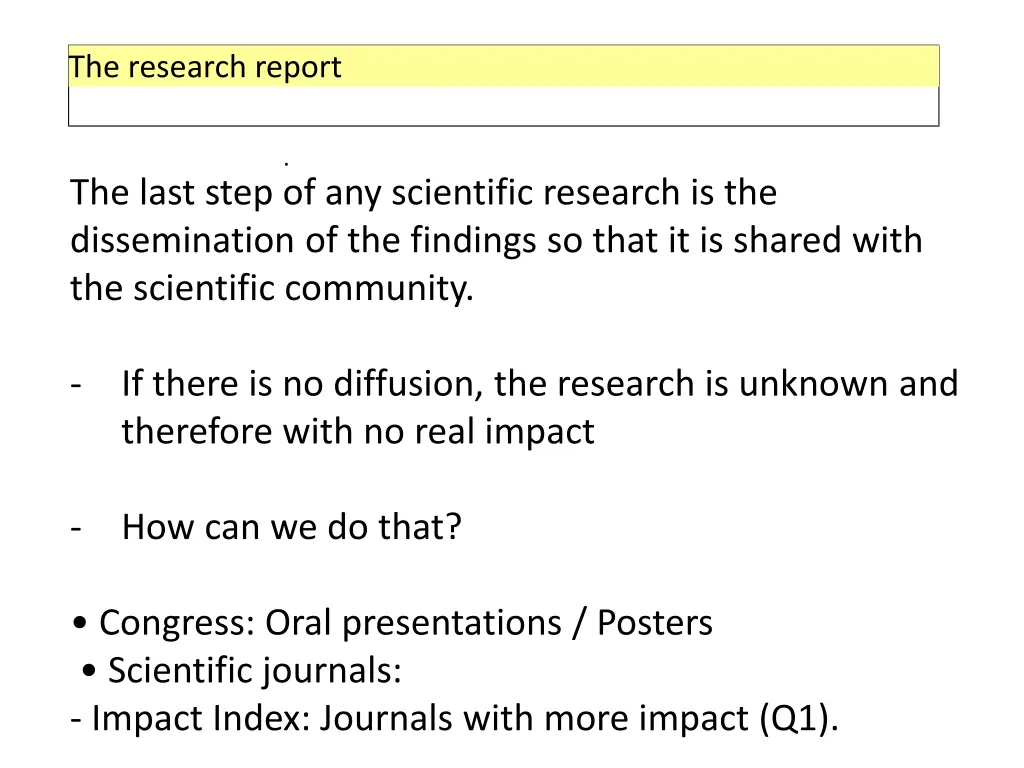 the research report