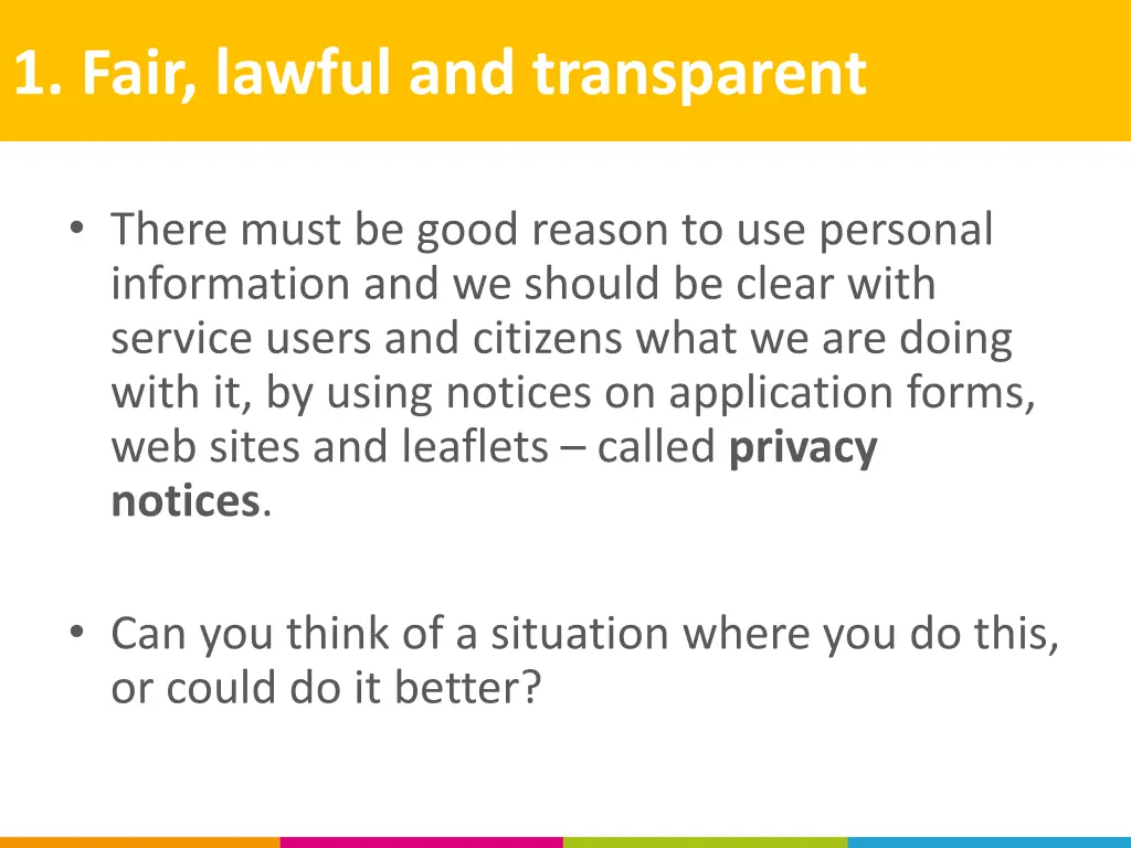 1 fair lawful and transparent