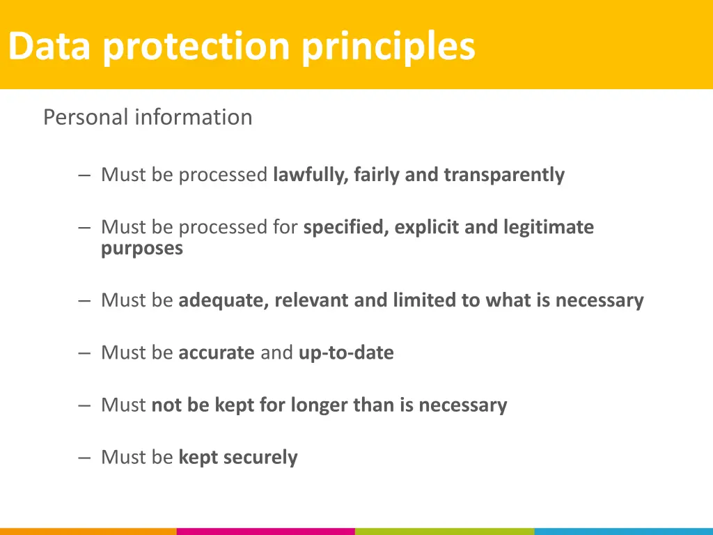 data protection principles
